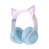  Gradient color wireless bluetooth headset cat ear headset for children's online class call