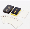 Custom texture black core paper poker playing cards gold edge poker with special gold foil stamping paper box