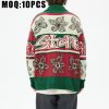 mens Jacquard knitted cardigan for men custom cotton cardigan sweater men custom logo coatcustom knit sweater streetwear oversize Lapel