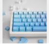 129 Keys Fog Blue Side Engraved Keycap OEM Profile Keycaps For MX Switch Mechanical keyboard keycaps Letters On Side Key Caps