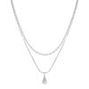 925 sterling silver water drop necklace for ladies with ins Style with high-grade niche accessories without faded collarbone pendant