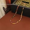 2023 new color zircon necklace summer new choker personality light luxury senior sense clavicle chain female