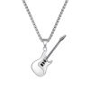 OPK jewelry personality trend European and American hip hop stainless steel guitar pendant street classic fashionable men titanium steel necklace