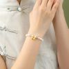 Summer new Chinese hand string orchid fresh water pearl bracelet girls senior sense everything with niche accessories