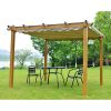 Patio Retractable Pergola Canopy, Backyard Shade Shelter for Deck, Porch Party, Garden, Grill Gazebo