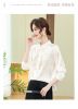 Mom's T-shirt long sleeved spring/summer 2024 new chiffon small shirt for middle-aged and elderly women, summer new Chinese style Chinese style top