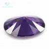 Factory direct sales 5A egg-shaped purple red zircon bare stone artificial tip bottom oval color zirconia CZ diamond