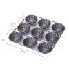 9 Cavity Shell cake baking pan metal Madeline pan Non-stick cake mold Oven Bakeware