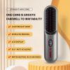 Cordless portable hair straightener brush for travel-Mini Ionic Hot Comb Straightener