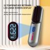 Cordless portable hair straightener brush for travel-Mini Ionic Hot Comb Straightener