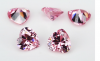 Wuzhou gemstones, heart-shaped colored zircon, man-made gemstones, cubic zirconia