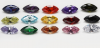 Eye-shaped colored zircon man-made gemstone cubic zirconia