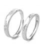 Hengyi Exhibition Sterling Silver 999 as Ever, Couple Open Ring, a pair of Korean version of light luxury ins, ring rings