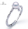 Fantasy Freshwater Pearl Sterling Silver Branch Adjustable Piston Ring Mountings