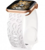 Leopard Engraved Silicone Strap for iWatch Series 8 7 6 5 4 3 Stylish Hollows Paw Design