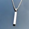 Stainless steel Wishing Post pendant necklace Black Silver post necklace Couple accessories New accessories Men's chain
