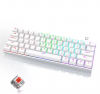 60% Mechanical Gaming Keyboard Ergonomic Durable Detachable C-Cable Mini White Gaming Keyboard with Red Switch