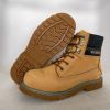 Men steel toe coyote leather made in China work safety boots