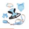 Colorful Pattern Cotton Pet Dog Bow Dog Collar Dog leash Dog Bandanas dog harness Poop bag dispenser