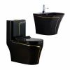 360 Degree Super Swirl Rinse Electroplating Color Ceramic One Piece Black Colored Toilet