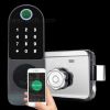 Tuya APP WiFi Smart Home Electric Deadbolt Door Rim Lock Fingerprint Door Lock