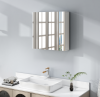 Bathroom Wall Mounted Mirror Cabinet 60 x 15 x 60Hcm White