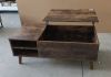 Lift Top Coffee Table with Hidden Storage, Coffee Tables for Living Room with 2 Tier Open Storage Shelves, Small Coffee Table for Home, Living Room, Office, Rustic Brown