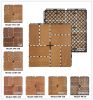 Waterproof composite interlocking wood deck tiles for outdoor