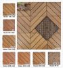 Waterproof composite interlocking wood deck tiles for outdoor