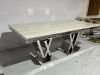 stainless steel dining table sets with marble top