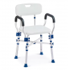 Mason Bathroom Safety Equipment Shower Chair with Arms and Back Supports up to 500lbs