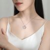 DaDa Popular Dazzling Luxury Unicorn Necklace Fashion Design Heart Shape Pendant Love Collarbone Necklace Gift for Mom