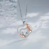 DaDa2024 Crazy Love Pendant Necklace Family Double Heart Rose Love Mother's Day Mother and Baby Necklace Pendant