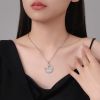 DaDa Wholesale Necklace Fashion Necklace OEM/ODM Customized Products Pendant Zircon Girls Crescent Moon Charm Necklace