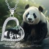 DaDa Chinese Elements Fashion Personality Love Panda Necklace Zircon Shine Clavicle Chain