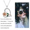 DaDa heart-shaped rose love you forever clavicle necklace pendant fashion jewelry pendant customized girlfriend fashion gift