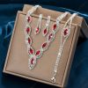 DaDa Fashion Wedding Jewelry Claw Chain, Zircon Earrings Necklace Set, Bridal Evening Dress, High-end Luxury Jewelry