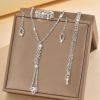 DaDa Fashionable luxury diamond-set pendants necklaces, earrings, bracelets, double-row rings, personality simple bridal accessories set