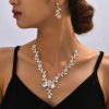 DaDa Fashion bridal rhinestone crystal necklace earrings set ladies prom costume accessories