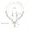 DaDa Fashion bridal rhinestone crystal necklace earrings set ladies prom costume accessories