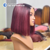 10Ã¢ï¿½Â³ burgundy Closure Wig