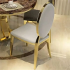 New Design MID Century Wedding Chair Gold Stacked Design PU Leather Velvet Round Backrest Hotel Banquet Chair