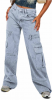 Latest Design Y2K Skinny Jeans with cargo Packets