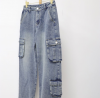 Latest Design Y2K Straight Jeans with cargo Packets