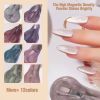 12 Colors Nail Art UV LED Magnetic Ceramic Cat Eye Gel Nail Polish