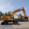 China Top Brand Shanzhong Earth-moving Machinery 21ton SZL215 wheel excavator with outrigger hydraulic drive