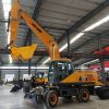 Engineering Machinery Shanzhong Factory 21ton SZL215 Wheel Excavator with Outrigger Hydraulic Drive