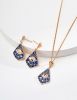 925 silver Zircon Enamel Earrings/Necklace