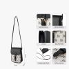 2025 Korea Trend Ladies Crossbody Glossy Leather Briefcase Handbag Lock Flap Zipper Cotton Young Trend Shoulder Bag Women