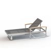 Wooden armrest sunlounger chaise lounge modern white lounger chair outdoor poolside sun lounger furniture